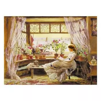 Читающая девушка (ПЛ 1286) 1000 деталей, 73,5 х 51 см, 1000 деталей Пазл, Детские игры, Развивающие игрушки