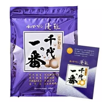 Chiyo no Ichiban Подлинные японские Даши Элегантные 50 пакетов x 50 Набор из 4 штук с рецептом (8г пакеты)