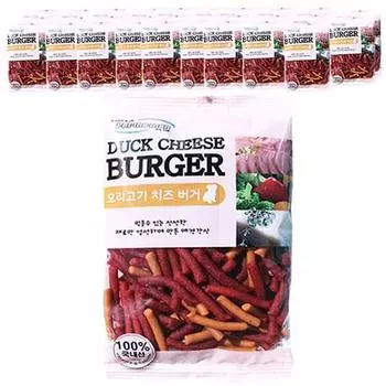 Чизбургер Pet the Man 100г, мясо утки, 30 шт., Корейский шампунь для домашних животных