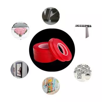 CHIZIYO 1 Roll 10/20mm*3m Red High Strength Acrylic Gel Double Sided Adhesive Mobile Phone Car Home Decoration 1X300CM