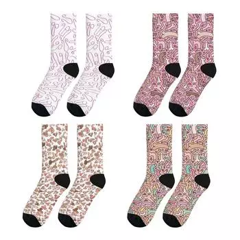 Член Дика модный новый любимый принт унисекс мягкий приятный к коже дышащий эластичный стиль Харадзюку повседневная носка средние носки One Size
