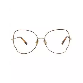 Chlo Cat Eye Frame Metal Optical Frames Havana Gold Transparent One Size