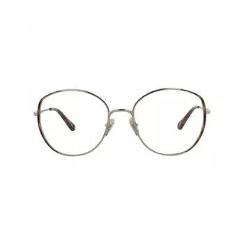 Chlo Round Frame Metal Optical Frames Silver Silver Transparent One Size