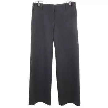 Chloe French wool Striped Pattern Slacks pants T36 Brown Women Used