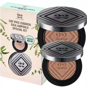 Cho Seongah 22 C&T Giant Cushion Cica Ampoule 25 г + Small King Cushion 12 г Специальный набор, нет. 2 Песочно-бежевый, 1 комплект