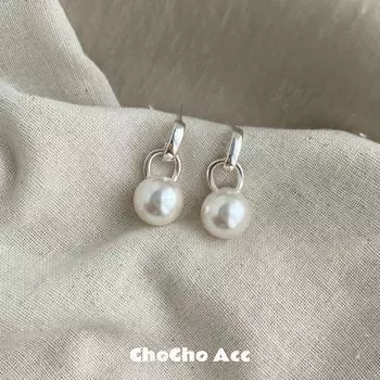 Chocho Women s Pearl Earrings Elegant Fancy Unique Minimalist Ear Studs Earrings 925 silver needle