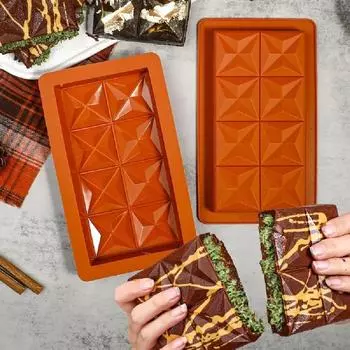 Chocolate Bar Mold - Non-Stick Chocolate Molds Food Grade Silicone Deep Chocolate Bar Mold for Dubai Chocolate Bar Pistachio