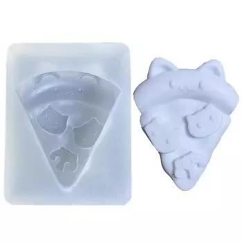Chocolate Silicone Baking Mold Delicious Pizza Shape Making Molds Resuable Casting Mould for Breads Biscuits and Cakes