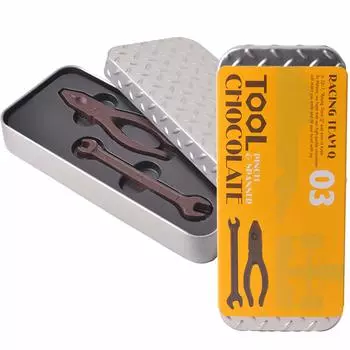 Chocolate tool set in mini tin funny chocolate pliers [Valentine s 2025] (03 & spanner)
