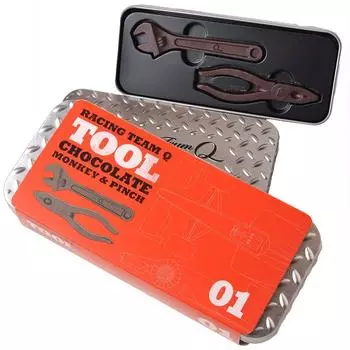 Chocolate tool set in mini tin Funny Chocolate Monkey [Valentine s 2025] (01 & Pliers)