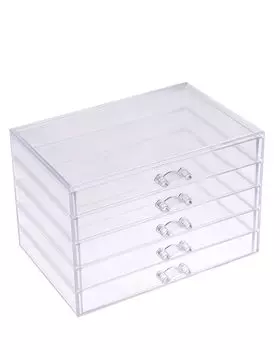 Chocople Акриловый Аксессуар Хранение Аксессуар Прозрачный Без Разделителей Кейс, Кейс, Кейс, Ящик, Кейс, Акрил, (5 ярусов)