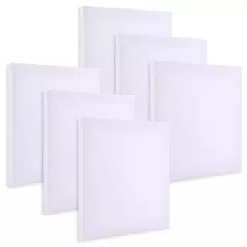 Chocople Canvas Доска для холста Мини-холст Квадратные художественные принадлежности Живопись Акварельная живопись Масляная живопись 35 см x 35 см Набор из 6 шт. белый