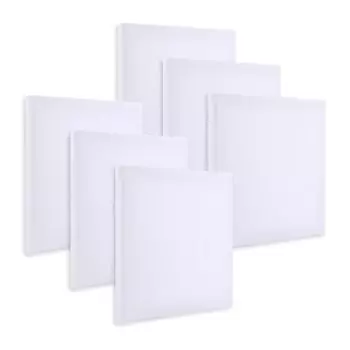 Chocople Canvas Холст Доска Мини Холст Квадрат Художественные Принадлежности Живопись Акварельная Живопись Масляная Живопись 20 см x 20 см Набор из 6 шт. белый