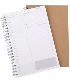 Chocople Список дел Расписание Однодневный план управления временем Заметки Ежедневно Размер B6 Набор крафт 2-книга (обложка картонная)