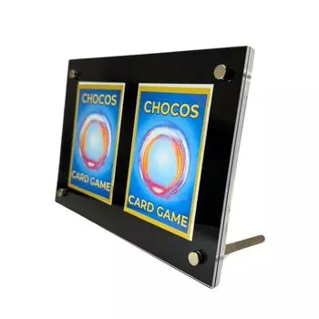 Chocos Screw Down Солнцезащитная коллекционная карточка Дисплей Прозрачная рамка с пазами для выставочного хранения Коллекция 2 13 x (для карточек, 19см,