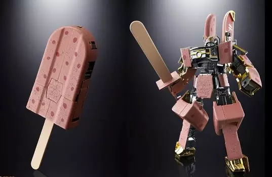 Chogokin Azuki Bar Robo Diecast 110 мм 240 г Продукт сотрудничества Chogokin 50th Anniversary