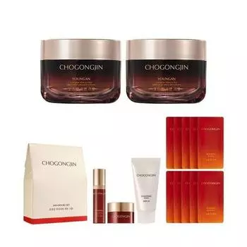 [CHOGONGJIN] 2 ночных крема Youngan Jin по 100 мл + 5 видов миниатюр CHOGONGJIN + набор масок Youngan Jin