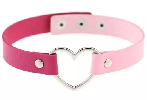 Чокер Heart Duo Розовый-Фуксия TU прозрачный