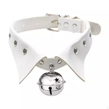 Чокер модный из искусственной кожи для косплеера белый
