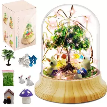 Chomiya Handmade Кролик Ночной Светильник Купол Форма Сборка Типа Для Детей и Начинающих Легкий DIY Игрушка Ремесло Набор Украшения Искусство Ремесло Интерьер День Рождения