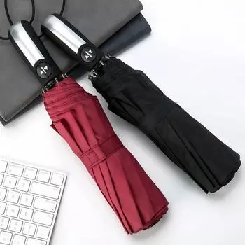 Chong Yi ten bone автоматический трехсекционный зонт rainsun двойного назначения виниловый солнцезащитный зонт деловые подарки