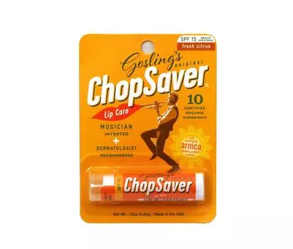 ChopSaver Lip Treatment Gold содержит солнцезащитные ингредиенты CHS000028 золотой