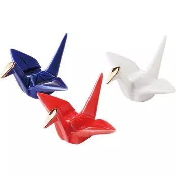 Chopstick set of 5 x gold colored set of Mino made in Japan Ale-net rest, 3, H6cm, vine, chopsticks, porcelain, ware,