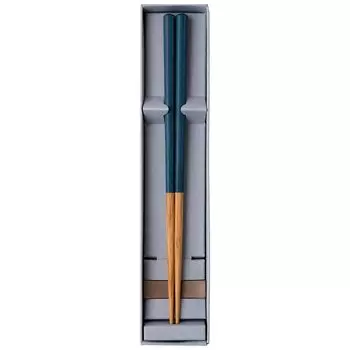 Chopsticks Dishwasher Safe Natural Wood Unisex Chopstick Rest Set Unisex HASHIKURA SEASON 01 Oak Octagonal Sky Blue Made in Japan 22.5cm G-81042