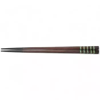 Chopsticks PBT 21cm Pentagonal Green Shippo Line Made in Japan Dishwasher Safe J-kitchens (Hashi)