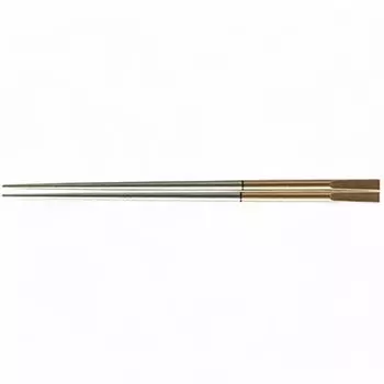 Chopsticks PBT round cut Made in Japan Dishwasher safe J-kitchens (Hashi) 22.5cm Double-sided Gold/Silver