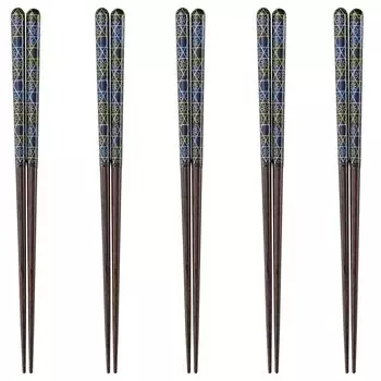 Chopsticks Set of Dishwasher Made in Japan J-kitchens 5, Material Wood, Safe, PID4139,