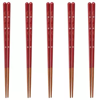 Chopsticks Set of Dishwasher Made in Japan J-kitchens 5, Material Wood, Safe, PID2258,