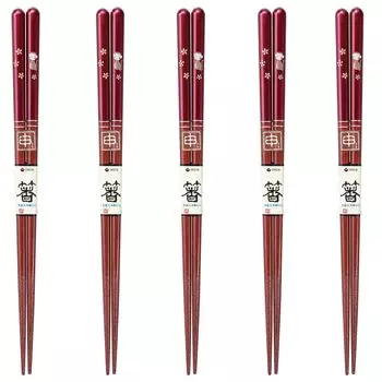 Chopsticks Set of Dishwasher Made in Japan J-kitchens 5, Material Wood, Safe, PID2647,