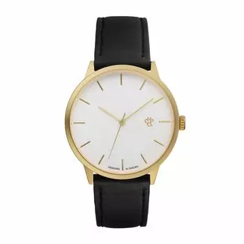 [CHPO] CHPO Часы Khorshid Gold 40 мм Khorshid Gold Black Leather Мужские Женские 14240CC