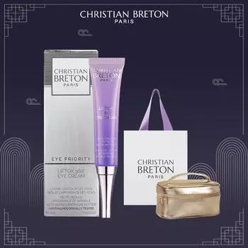 Christian Breton Christian Breton Lift Tox 360 Degree Eye Cream Gold Pouch Shopping Bag