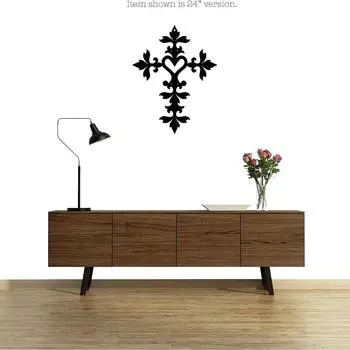 Christian Cross Heart Metal Wall Sign - Faith-Inspired Religious Dcor, Living Room/Home Decoration, Elegant Wall Art светло-зеленый