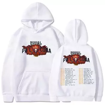 Christian Nodal Hoodie Длинные рукава Винтажная мода Толстовки с капюшоном Флисовая одежда с капюшоном Ropa Hombre Хип-хоп Пуловеры XS серый