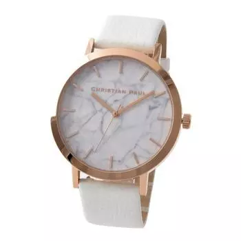 Christian Paul Marble WHITEHAVEN Unisex Watch MR-03 Rose Gold/White [Item]
