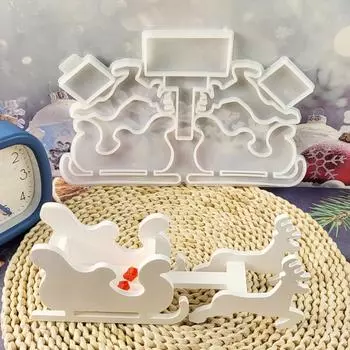 Christmas 3D Silicone Mould Festival Theme Handicraft Mold Ornament Reusable Resin Making Mold for Home Decoration