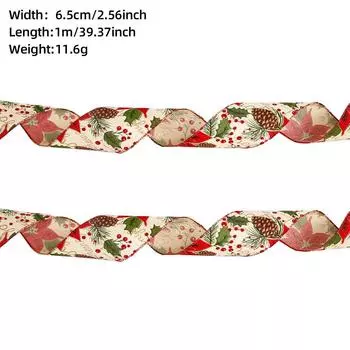 Christmas 65cm Unique Ribbon Embellishments With Playful Pinecones Bells And StyleA