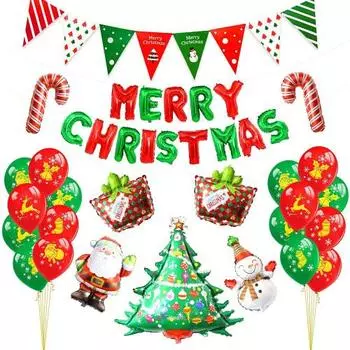 Christmas Balloon Decoration MERRY CHRISTMAS Balloon Balloon Christmas Balloon Decoration Party Balloon Snowman Party Decoration School Festival Decor