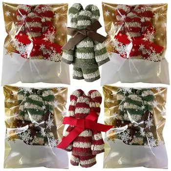 Christmas Bear Set of 6 Towel Bear Wrapping Bag Towel Hagiwara Towel Hand Towel Towel Handkerchief Return Gift Small Gift Individually Wrapped Bear of