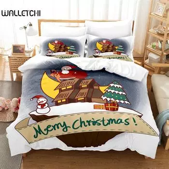 Christmas Bedding Set Duvet Cover Set 3d Bedding Digital Printing Bed Linen Queen Size Bedding Sets Fashion Design EU single(135x200cm)
