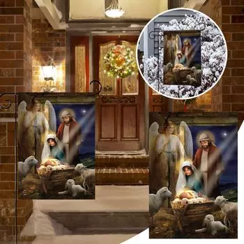 Рождество День рождения Рождественский сад Флаг Религия Иисус-сад Открытый домашний сад Декоративный сад One Size