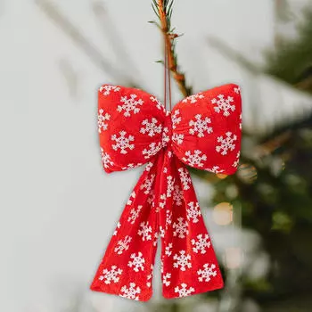 Christmas Bow Decor Decoration Festive Novelty Party Hanging Ornament Xmas Tree красный