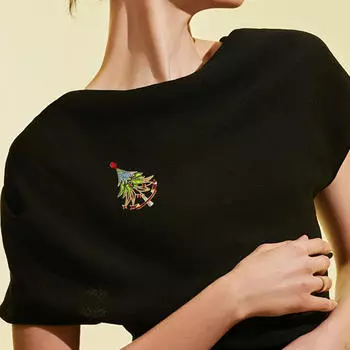 Christmas Brooch Chest Cute Cartoon Pin Women for Backpacks Hat Scarves Style D