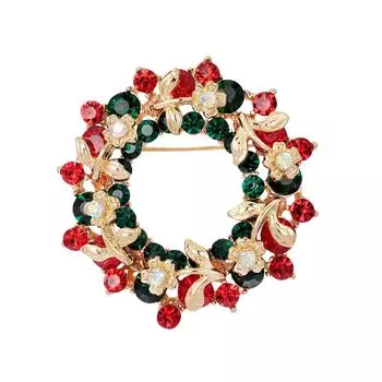 Рождественская брошь со стразами женская рождественская брошь стиль Рождественская брошь, элегантная рождественская брошь украшение