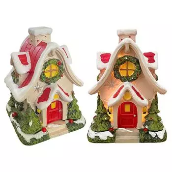 Рождественская курильница для благовоний в виде домика, смоляная деревенская курительная труба, держатель для благовоний в виде конуса, креативная курильница для благовоний в стиле коттеджа для праздничного домашнего декора