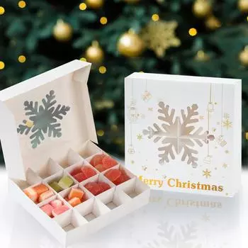 Christmas Candy Boxes Cookie Biscuit Packing Bag 2025 Christmas Decoration for Home Navidad Xmas Wrapping Gift Box New Year 2024 other