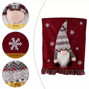 Christmas Chair Back Covers Gnome Chair Covers Xmas Dining Chair Covers For Home Kitchen Dining Room Decor One Size